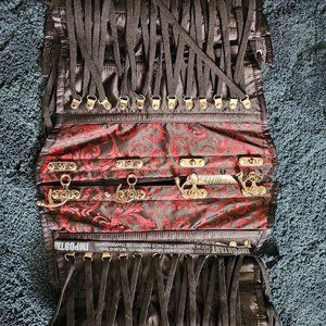 Black and red corset